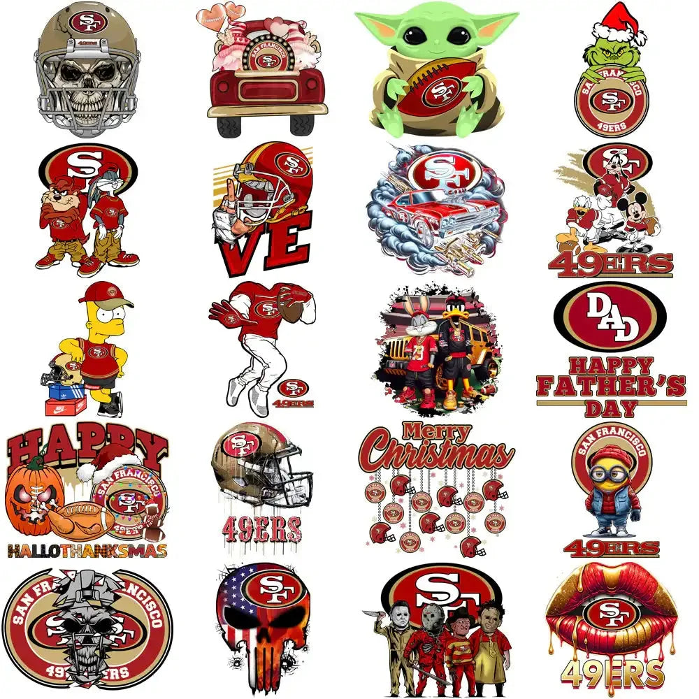 46 San Francisco 49ers V1 Football Designs Bundle PNG
