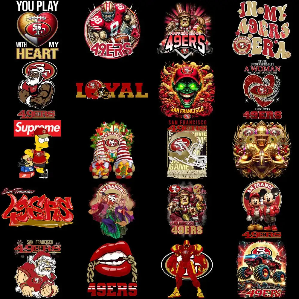 46 San Francisco 49ers V3 Football Designs Bundle PNG