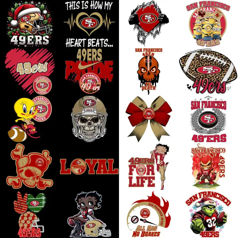 46 San Francisco 49ers V3 Football Designs Bundle PNG