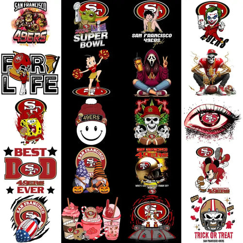 46 San Francisco 49ers V4 Football Designs Bundle PNG