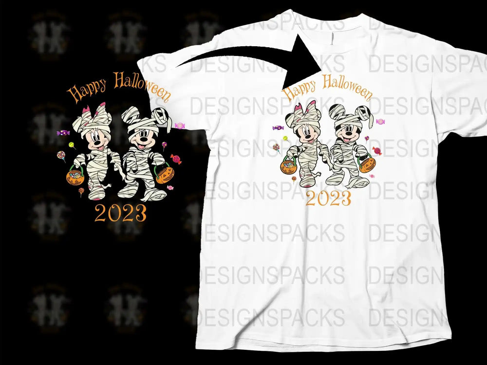 Happy Halloween 2023 T-Shirt, Cute Mummy Kids Graphic, Spooky Holiday Tee, Trick or Treat Costume Shirt