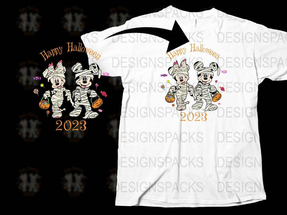 Happy Halloween 2023 T-Shirt, Cute Mummy Kids Graphic, Spooky Holiday Tee, Trick or Treat Costume Shirt