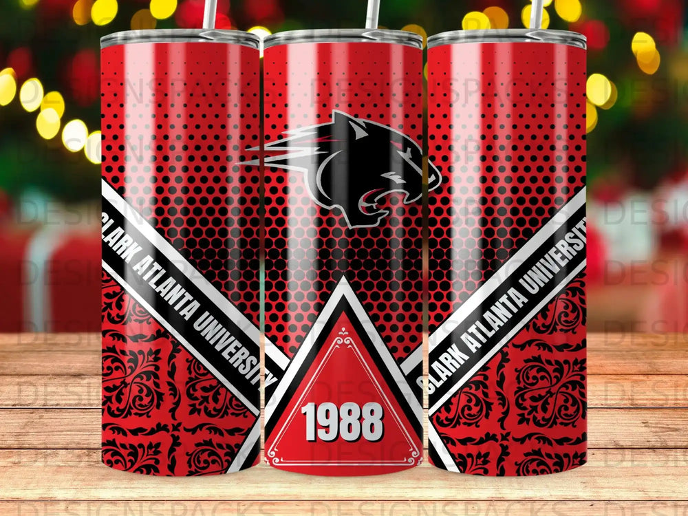 CLARK ATLANTA UNIVERSITY Panther Head 1988 Red tumbler product type
