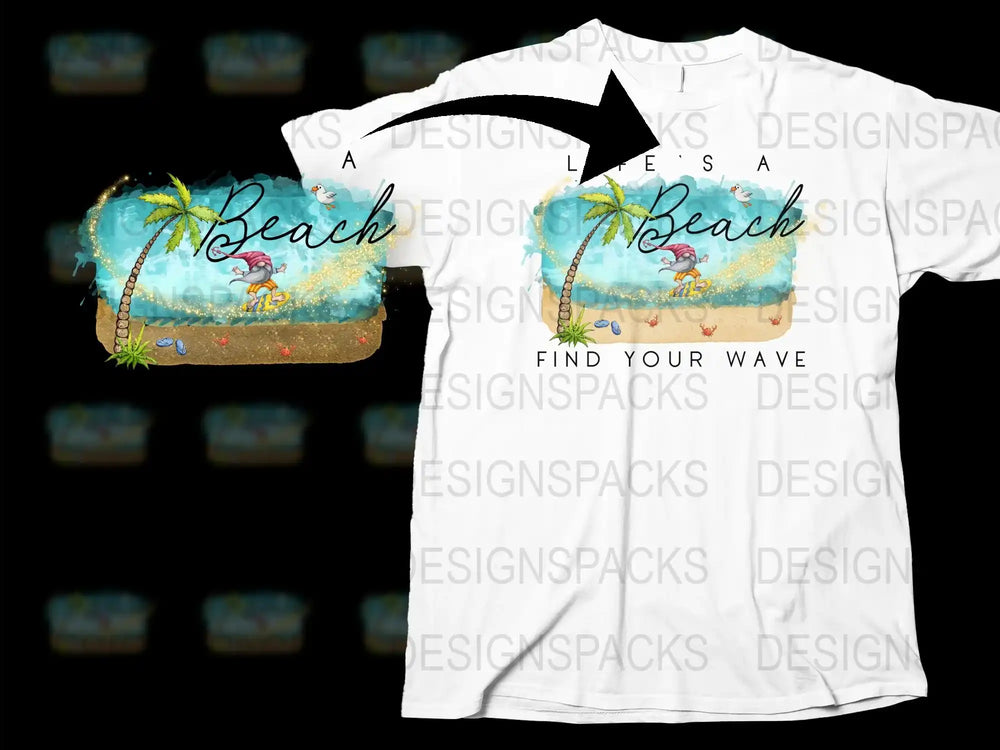 Tropical Beach Graphic T-Shirt, Summer Palm Tree Design, Casual Unisex Tee, Vibrant Beachwear Clothing