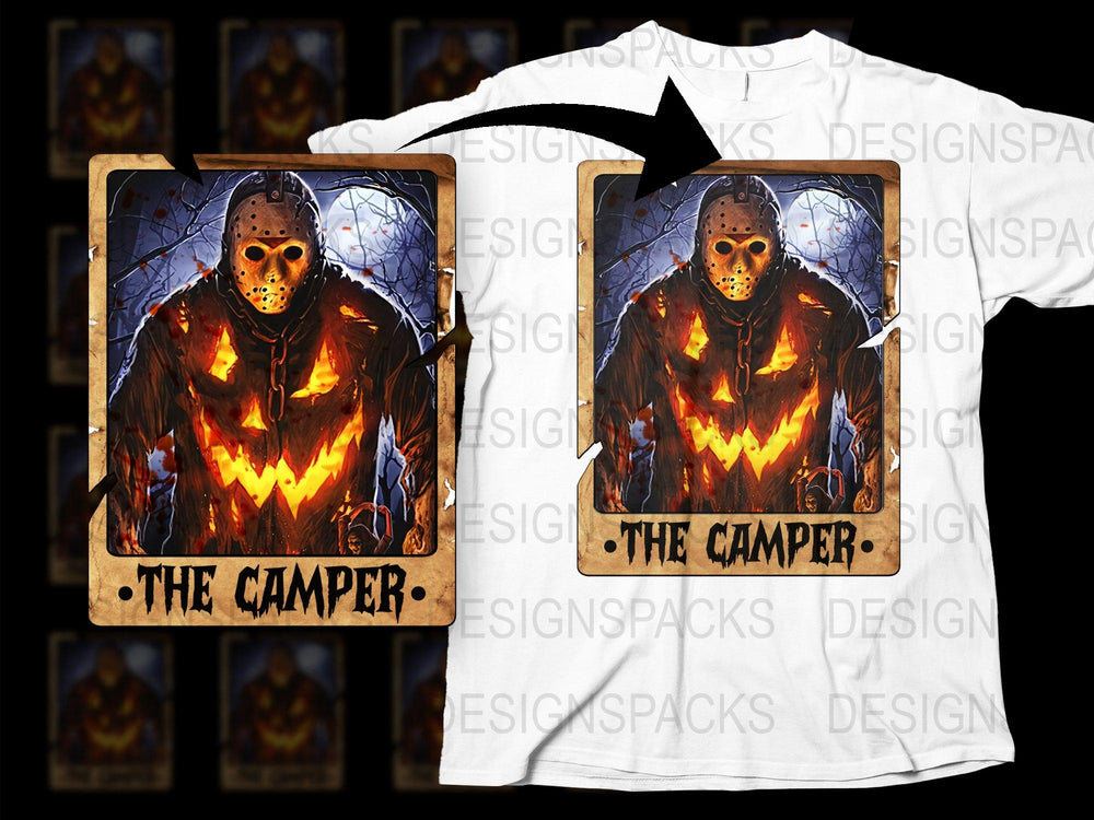 The Camper Horror Movie Inspired T-Shirt, Scary Camping Halloween Tee, Unisex Graphic Horror Apparel