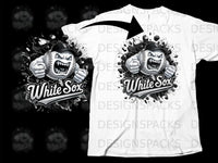 Load image into Gallery viewer, White Sox Angry Baseball Character T-Shirt Design
