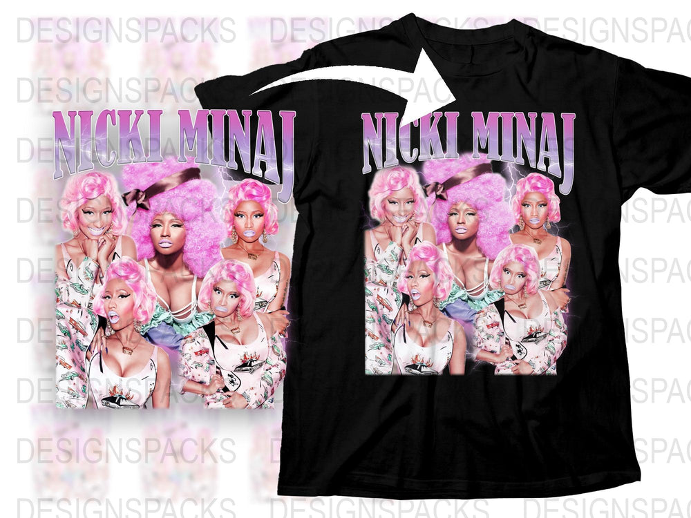 Nicki Minaj T-Shirt, Graphic Tee, Hip Hop Music Fan Apparel, Women's Fashion Top, Stylish Casual Wear, Bold Pink Design, Gift Idea