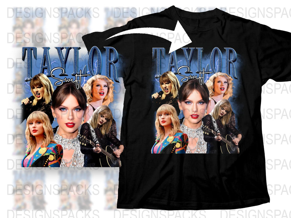 Taylor Swift Inspired T-Shirt, Multiple Poses Graphic Tee, Music Fan Merchandise, Pop Star Fashion Top