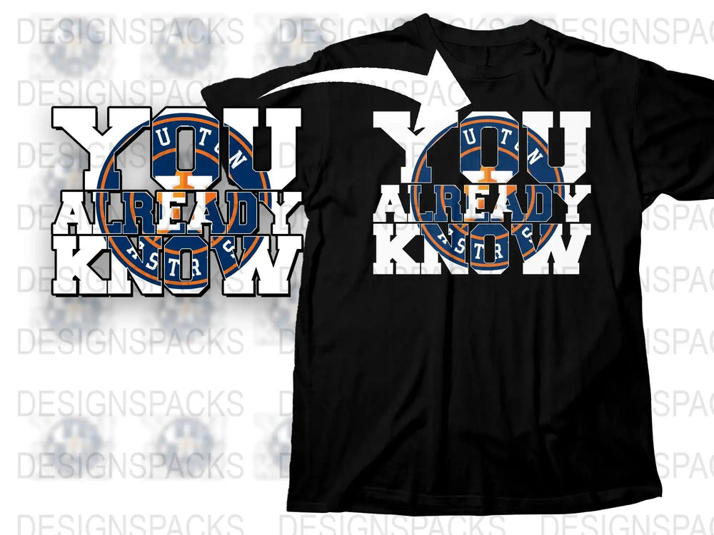 Black Graphic T-Shirt 'You Already Know' Text Design, Trendy Urban Streetwear Tee, Unisex Fashion Top