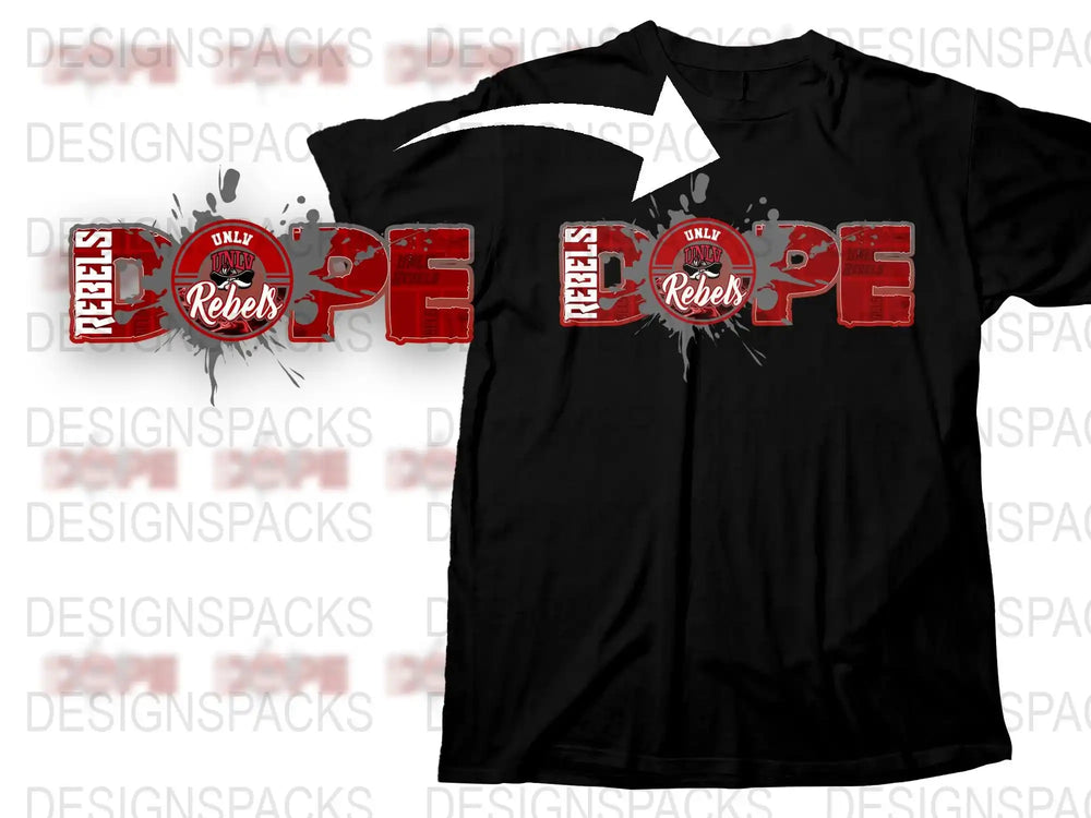 Rebel Typography T-Shirt, Grunge Urban Style, Bold Red and Black Design, Trendy Streetwear Tee