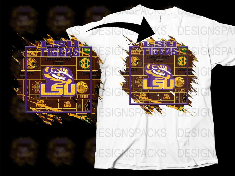 LSU Tigers T-Shirt, Louisiana State University, SEC Football, Tiger Logo, Sports Fan Apparel, Graphic Tee, College Merchandise