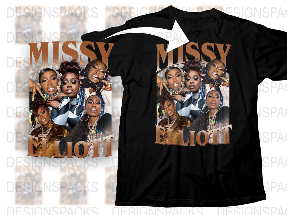 Missy Elliott Graphic T-Shirt, Vintage Inspired Hip Hop Tee, Iconic Female Rapper Fashion, Stylish Music Merchandise