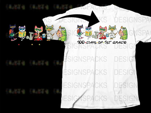 Kids 100 Days of School T-Shirt, Colorful Cartoon Owls, First Grade Celebration, Fun Owl Graphic Tee, Cute Animal Shirt for Children