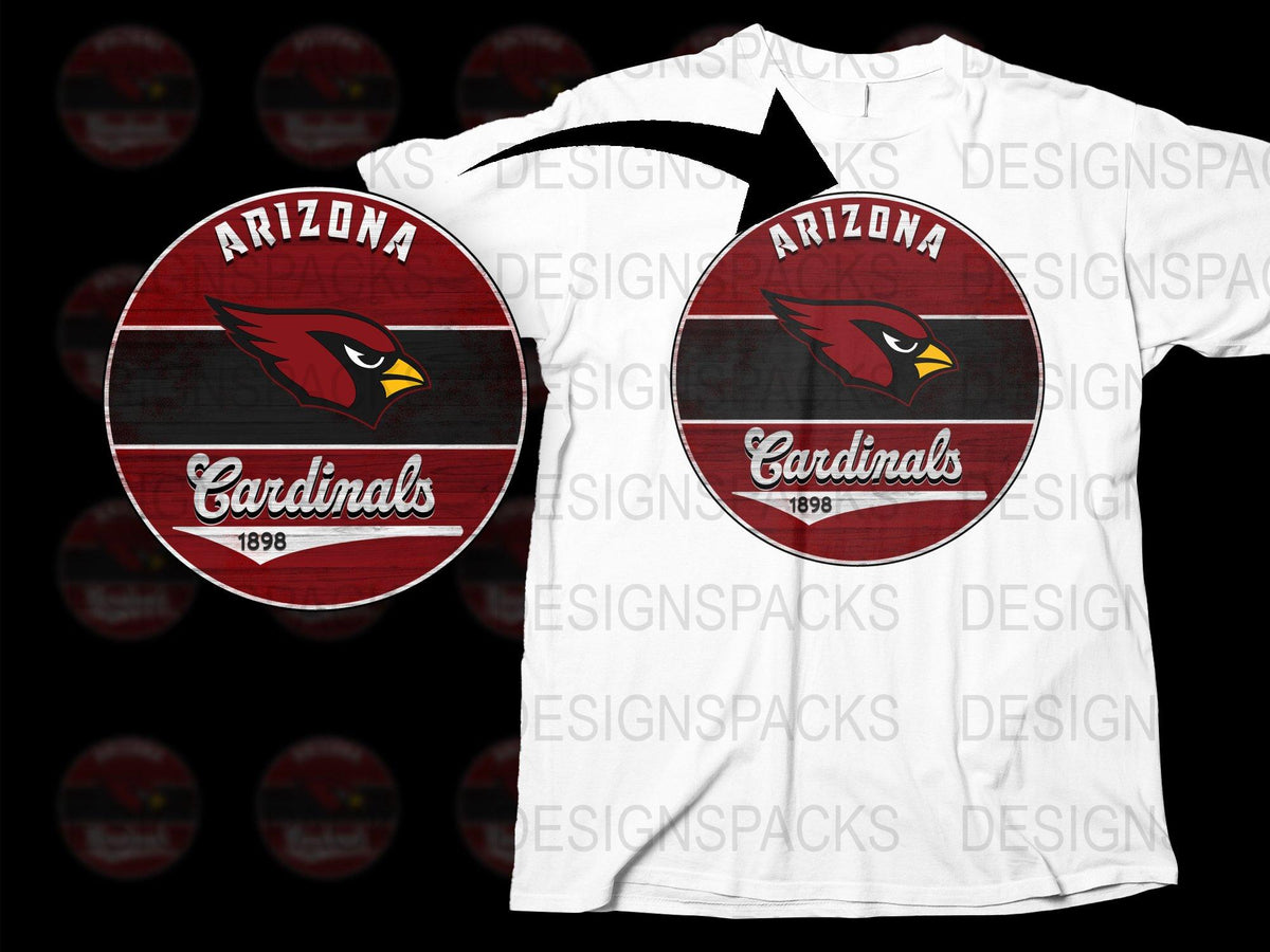 Arizona Cardinals Vintage Logo T-Shirt, Retro Sports Team Fan Apparel, Unisex White Tee