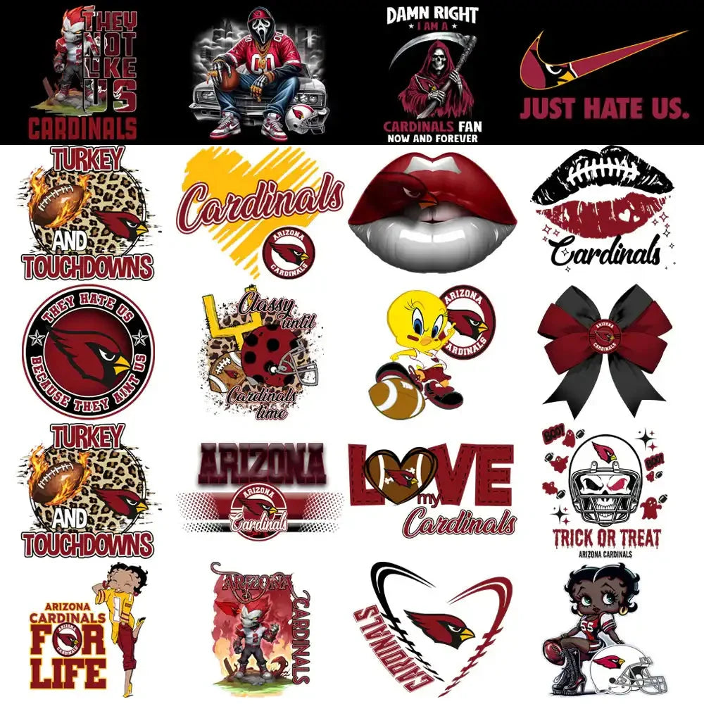 48 Arizona Cardinals V4 Football Designs Bundle PNG