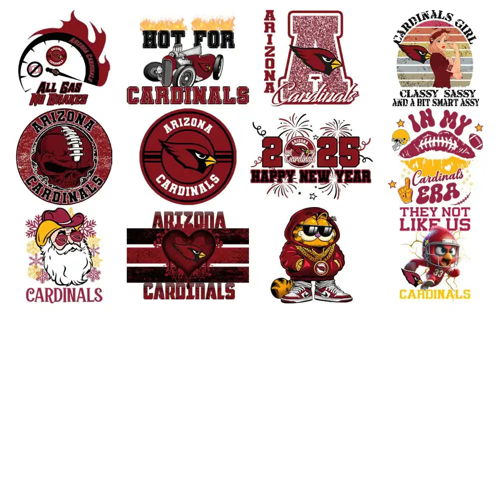 48 Arizona Cardinals V4 Football Designs Bundle PNG