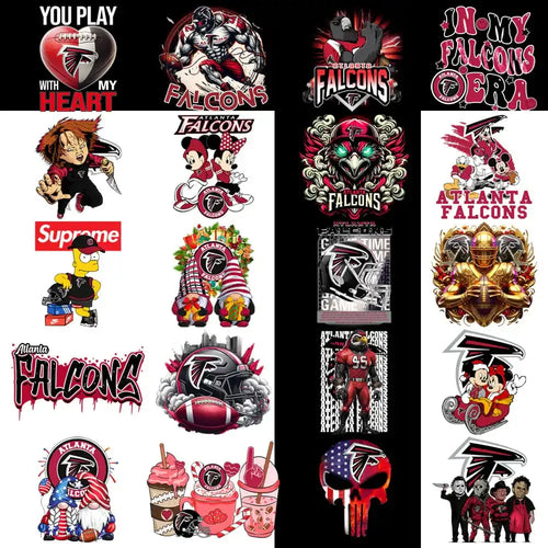 48 Atlanta Falcons V1 Football Designs Bundle PNG