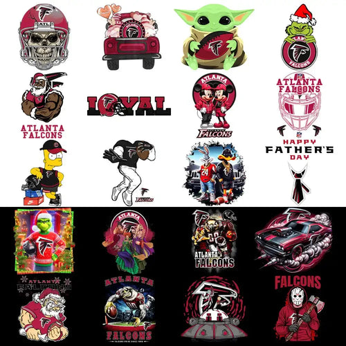 48 Atlanta Falcons V3 Football Designs Bundle PNG