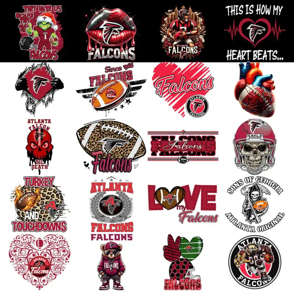 48 Atlanta Falcons V4 Football Designs Bundle PNG