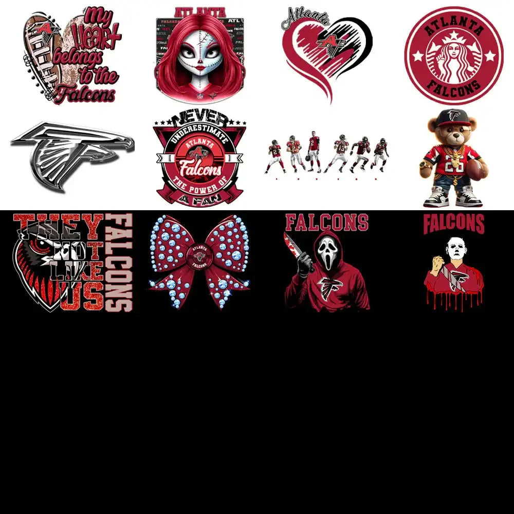 48 Atlanta Falcons V4 Football Designs Bundle PNG