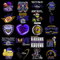 Load image into Gallery viewer, 48 Baltimore Ravens V1 Football Designs Bundle PNG
