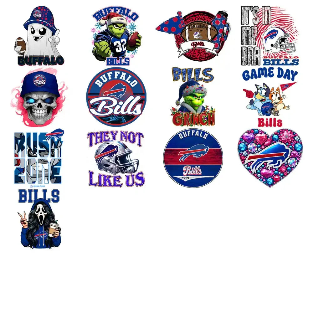 49 Buffalo Bills V2 Football Designs Bundle PNG