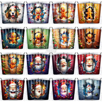 Load image into Gallery viewer, 48 Christmas Broken Wall Tumbler Wrap Bundle Jpg
