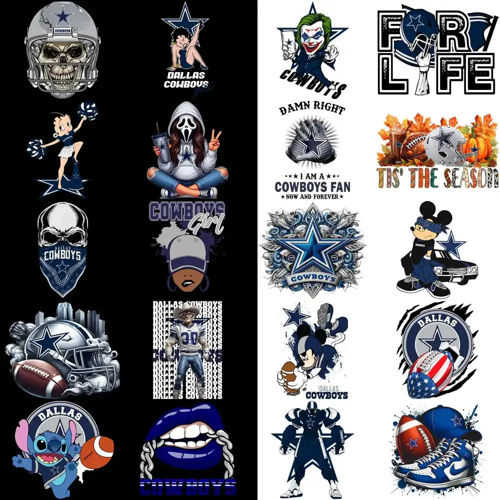 48 Dallas Cowboys V1 Football Designs Bundle PNG