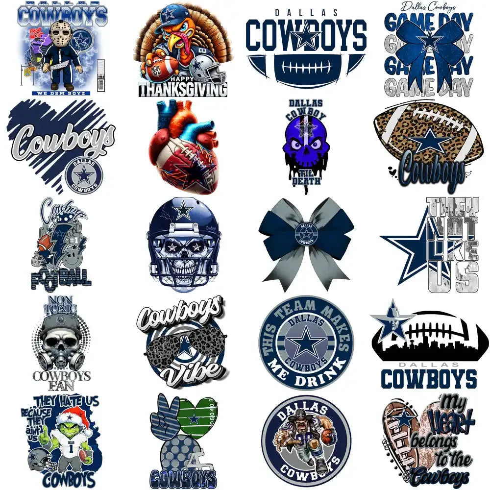 48 Dallas Cowboys V2 Football Designs Bundle PNG