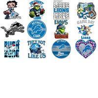 Load image into Gallery viewer, 50 Detroit Lions V3 Football Designs Bundle PNG
