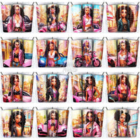 Load image into Gallery viewer, 48 Fashion Black Girl Tumbler Wrap Bundle Jpg
