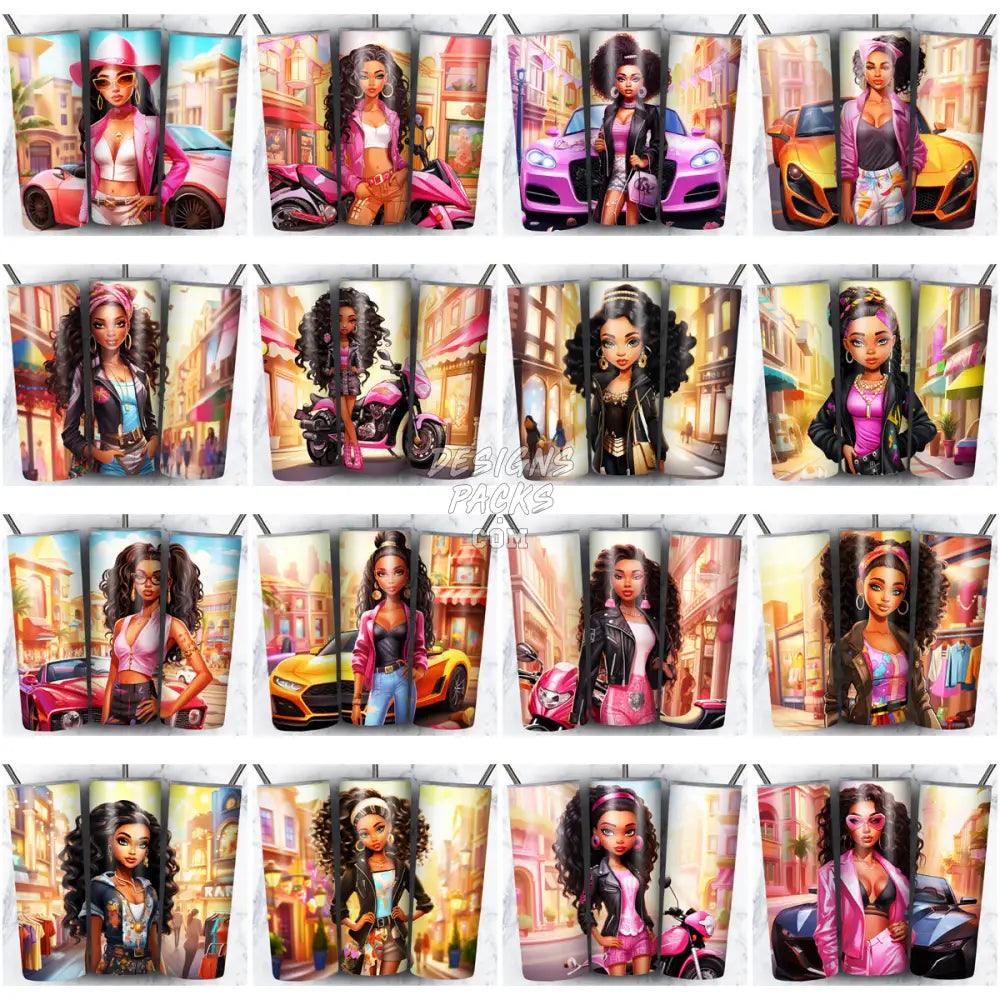 48 Fashion Black Girl Tumbler Wrap Bundle Jpg