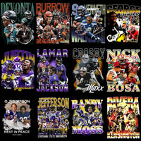 Load image into Gallery viewer, 48 Football Players Bootleg Designs Bundle PNG
