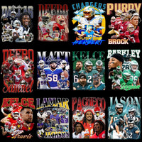 Load image into Gallery viewer, 48 Football Players Bootleg Designs Bundle PNG
