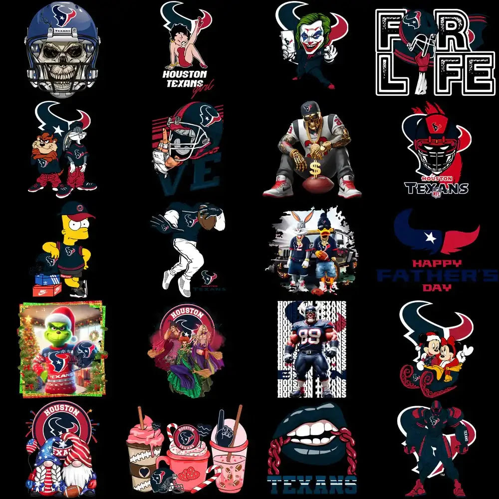 54 Houston Texans V1 Football Designs Bundle PNG