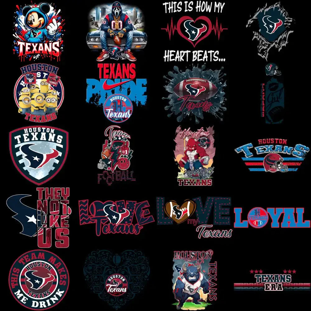 54 Houston Texans V1 Football Designs Bundle PNG