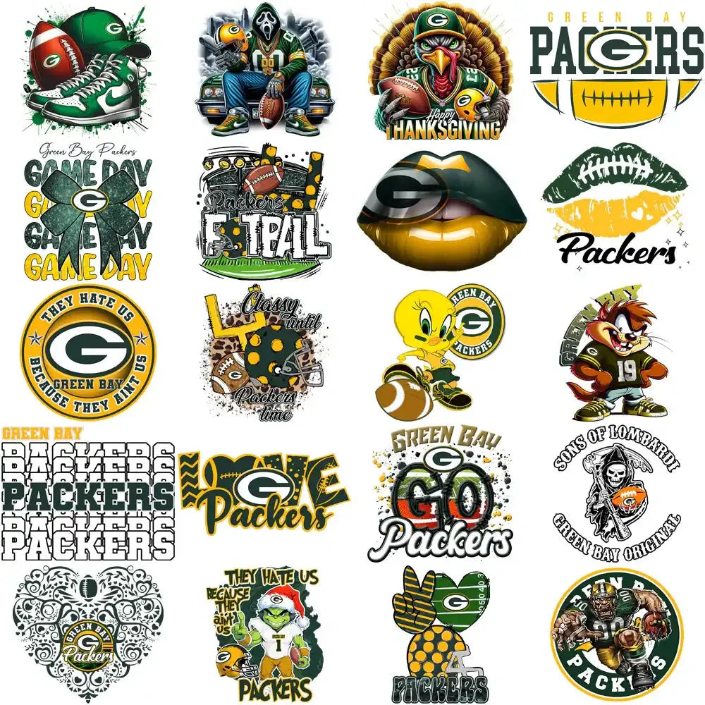 48 Green Bay Packers V4 Football Designs Bundle PNG