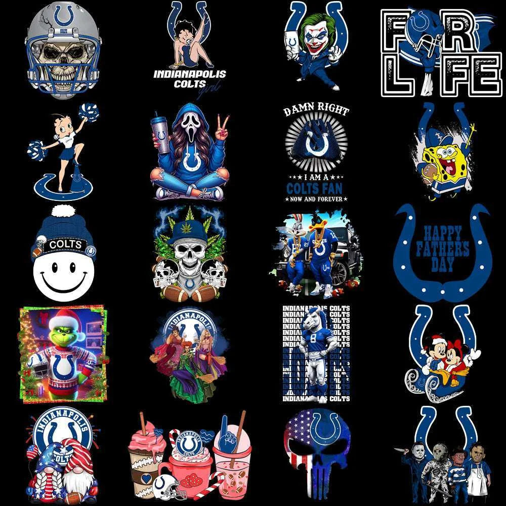 48 Indianapolis Colts V1 Football Designs Bundle PNG