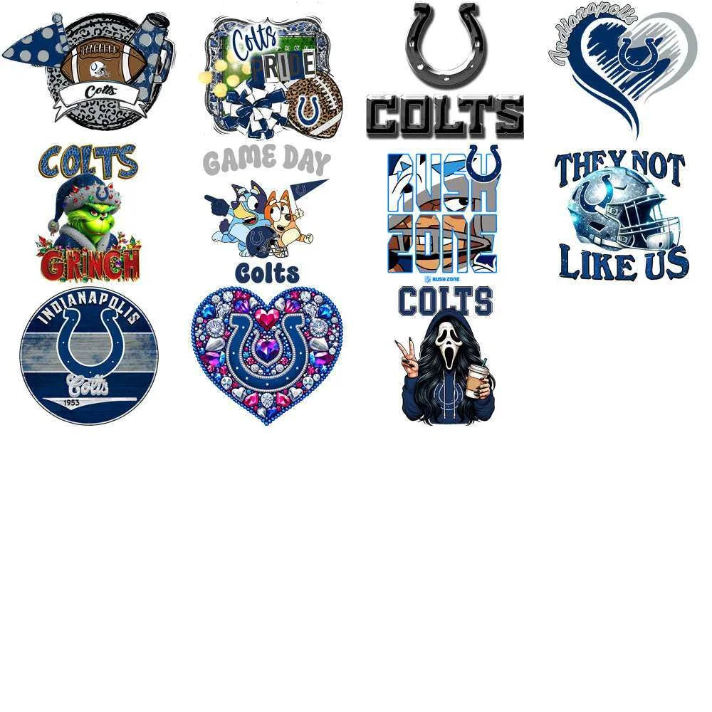 48 Indianapolis Colts V1 Football Designs Bundle PNG