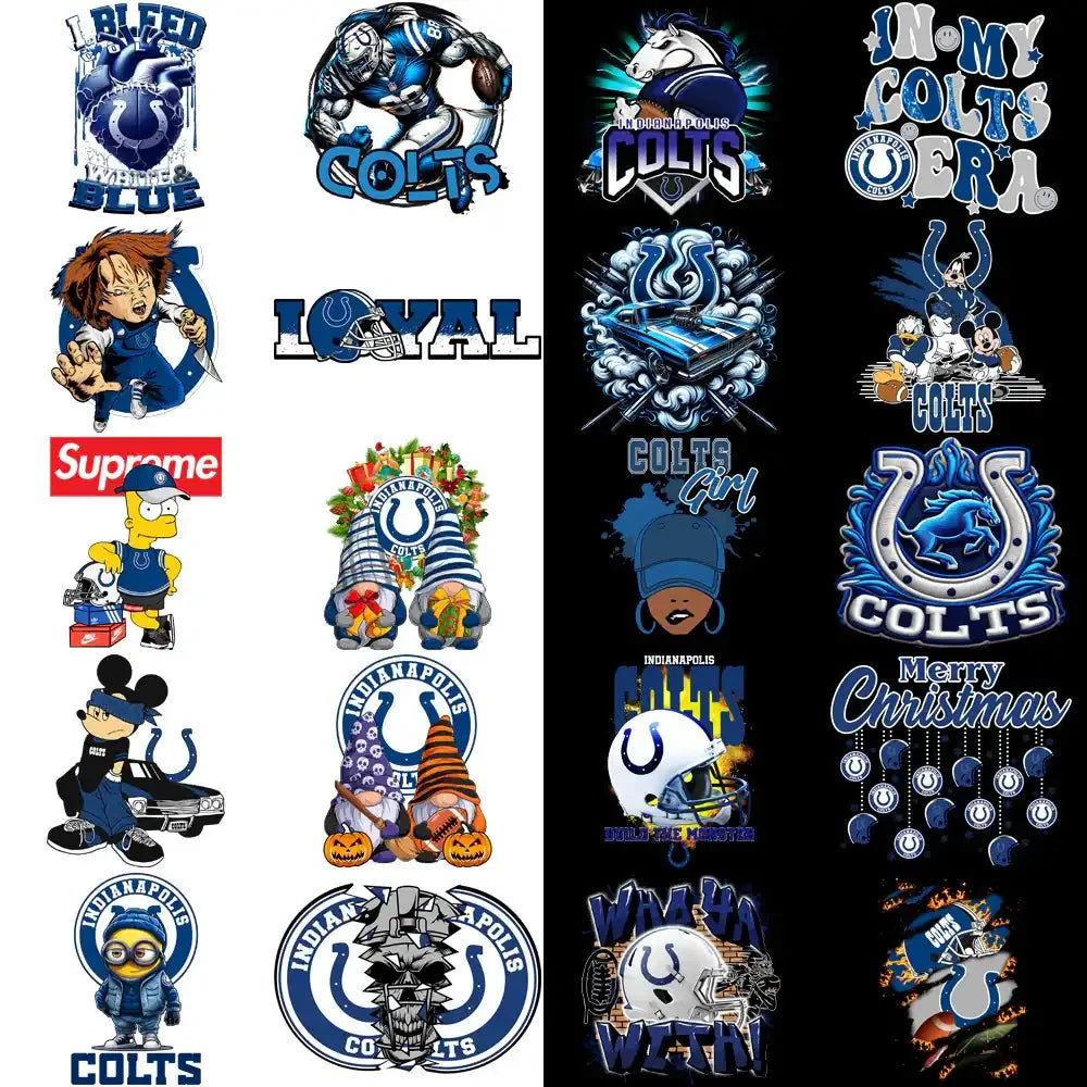 48 Indianapolis Colts V2 Football Designs Bundle PNG