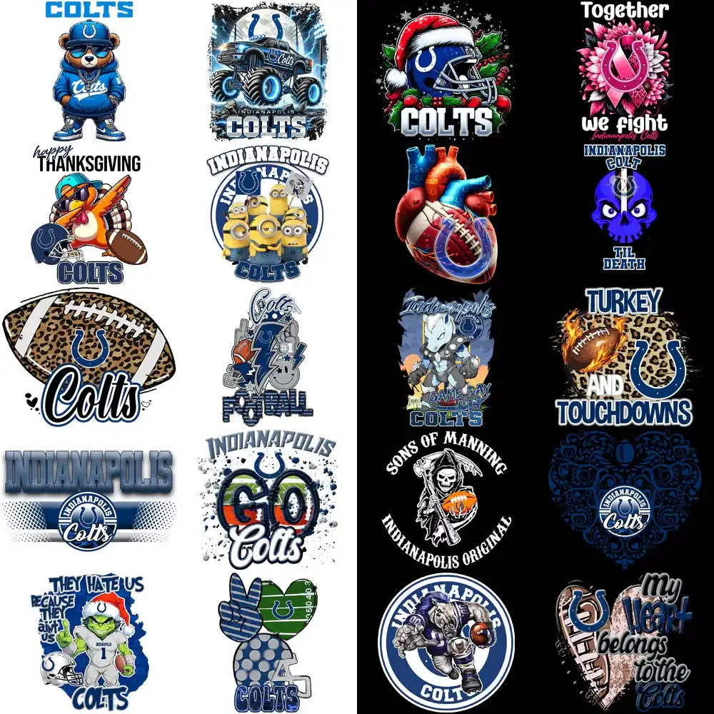 48 Indianapolis Colts V2 Football Designs Bundle PNG