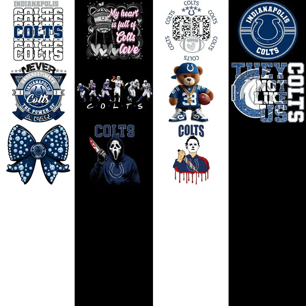 48 Indianapolis Colts V3 Football Designs Bundle PNG