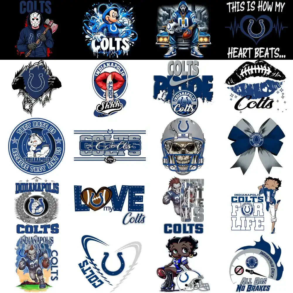 48 Indianapolis Colts V4 Football Designs Bundle PNG