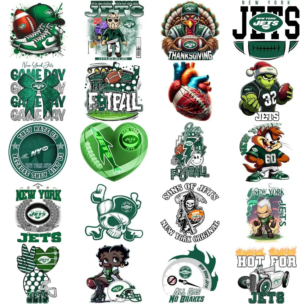 48 New York Jets V3 Football Designs Bundle PNG