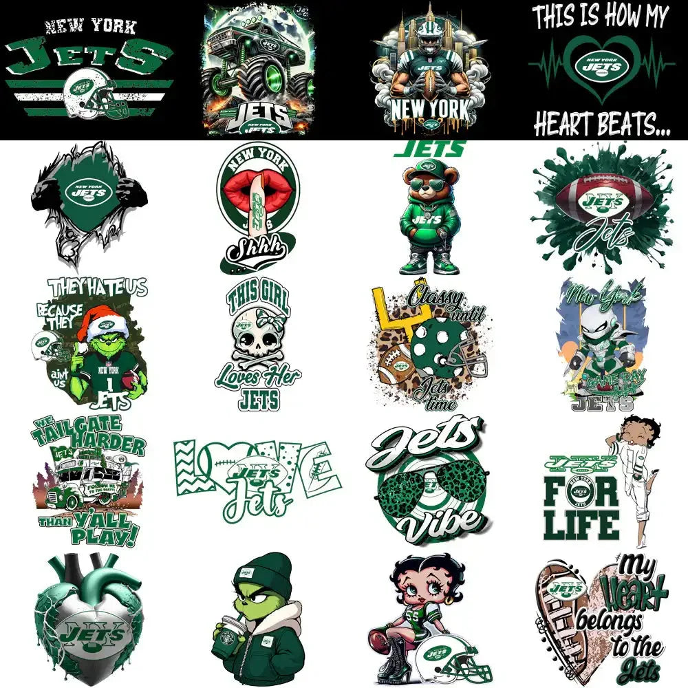 48 New York Jets V4 Football Designs Bundle PNG