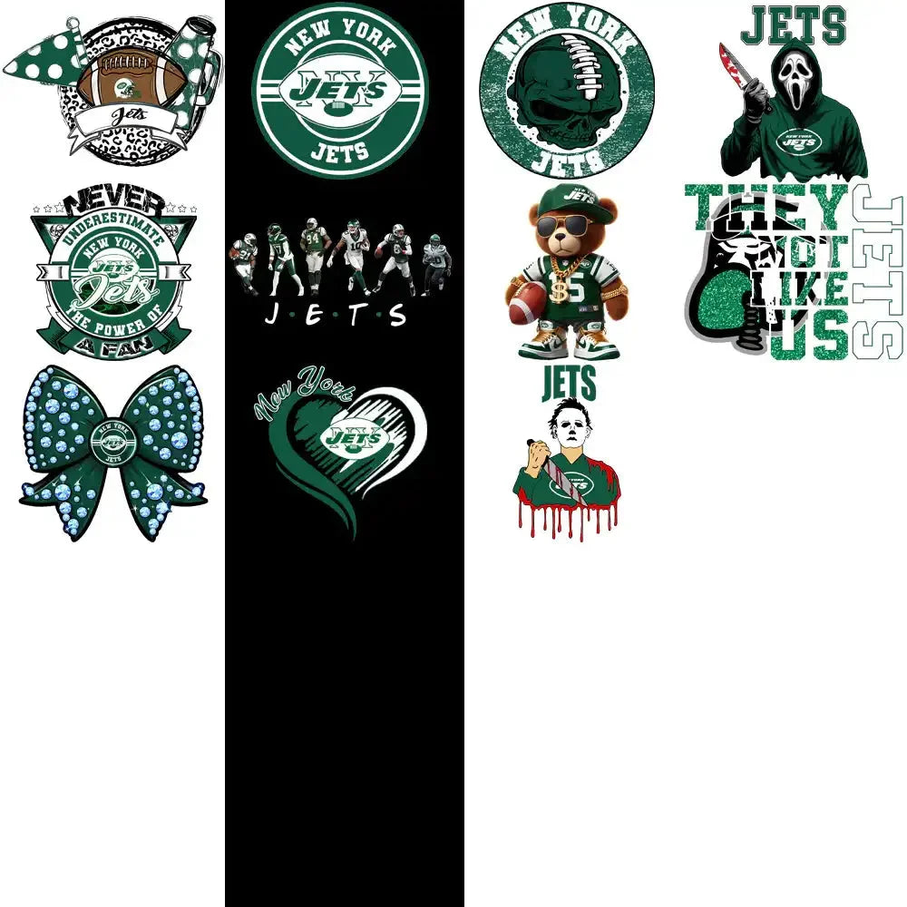 48 New York Jets V4 Football Designs Bundle PNG