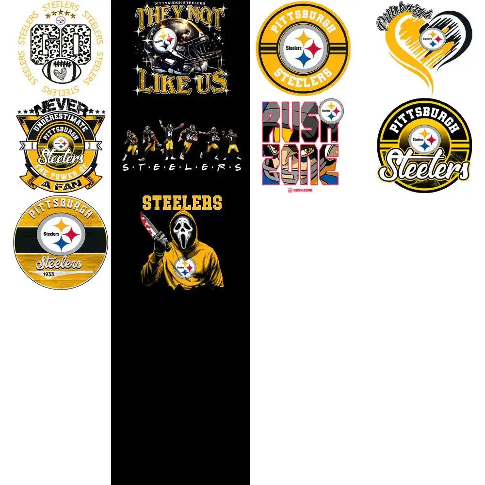 48 Pittsburgh Steelers V1 Football Designs Bundle PNG