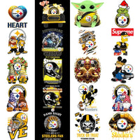 Load image into Gallery viewer, 48 Pittsburgh Steelers V3 Football Designs Bundle PNG
