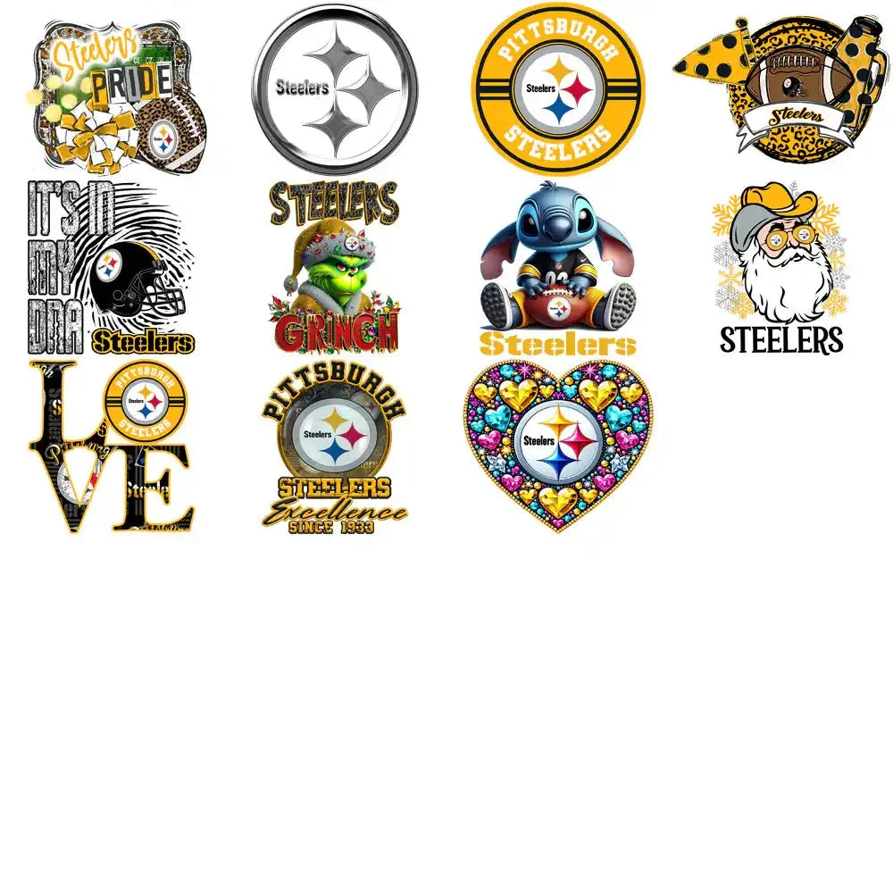 48 Pittsburgh Steelers V4 Football Designs Bundle PNG