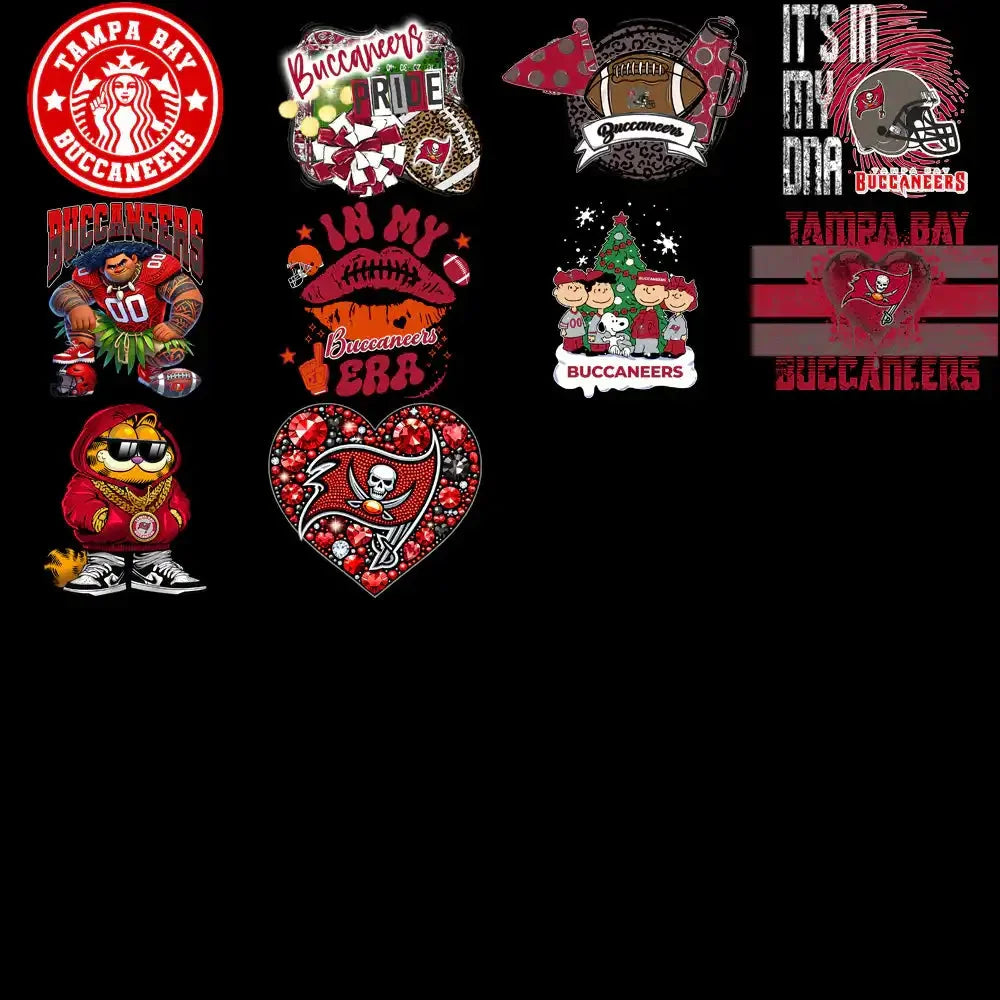 48 Tampa Bay Buccaneers V1 Football Designs Bundle PNG